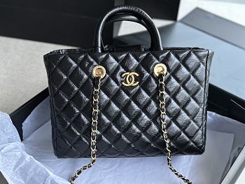 Chanel Shopping Bag Black Size 21 x 30 x 14 cm