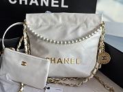 Chanel 22 Tote Bag White Pearl Size 25 x 22 x 6.5 cm - 1