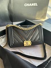 Chanel Leboy Cheveron Black Bag Size 25 cm - 1