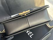 Chanel Leboy Cheveron Black Bag Size 25 cm - 6