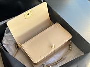 Chanel Leboy Cheveron Beige Bag Size 25 cm - 6