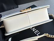Chanel Leboy Cheveron White Bag Size 25 cm - 5