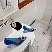 Amina Muaddi High Heels Blue 9.5 cm - 2