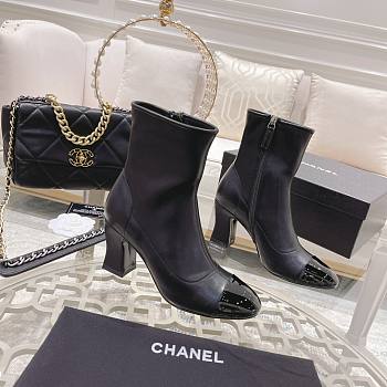 Chanel Black Boots 7.5 cm