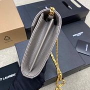 YSL Chain Bag Gray Bag Size 22.5x14x4 cm - 6