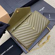 YSL Chain Bag Green Bag Size 22.5x14x4 cm - 5