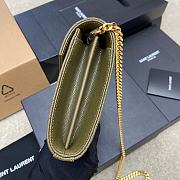 YSL Chain Bag Green Bag Size 22.5x14x4 cm - 2