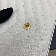 YSL Chain Bag Gray Bag White Gold Hardware Size 22.5x14x4 cm - 5