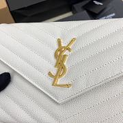 YSL Chain Bag Gray Bag White Gold Hardware Size 22.5x14x4 cm - 4