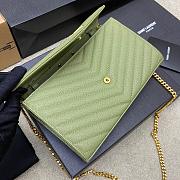 YSL Chain Bag Light Green Bag Size 22.5x14x4 cm - 5