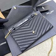 YSL Chain Bag Black Gold Hardware Bag Size 22.5x14x4 cm - 5