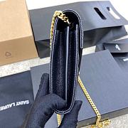 YSL Chain Bag Black Gold Hardware Bag Size 22.5x14x4 cm - 4
