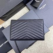YSL Chain Bag Black Hardware Bag Size 22.5x14x4 cm - 4