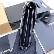 YSL Chain Bag Black Silver Hardware Bag Size 22.5x14x4 cm - 3