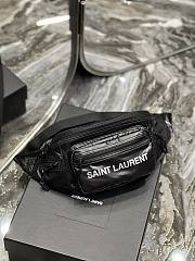 YSL Nylon Waist Bag Black Size 24×16 cm - 2