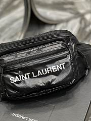 YSL Nylon Waist Bag Black Size 24×16 cm - 5