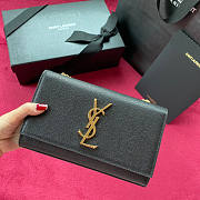 YSL Kate Small Black Leather Gold Hardware Size 20 x 12.5 x 2.5 cm - 1
