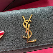YSL Kate Small Black Leather Gold Hardware Size 20 x 12.5 x 2.5 cm - 6