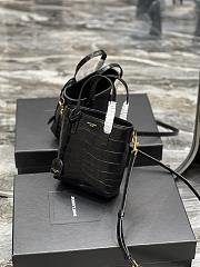 YSL Mini Tote Shopping Bag Black Size 18x17x8 cm - 6