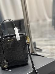 YSL Mini Tote Shopping Bag Black Size 18x17x8 cm - 4