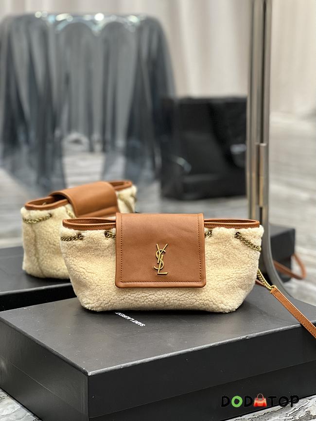 YSL Saint Laurent Nolita Nano Shearling Mini Bag Size 18x13x6 cm - 1