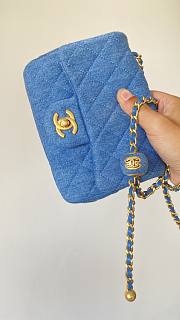 Chanel Flap Bag Mini Denim Size 17 cm - 6