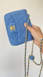 Chanel Flap Bag Mini Denim Size 17 cm - 4