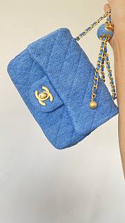 Chanel Flap Bag Mini Denim Size 17 cm - 3