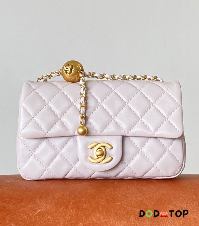 Chanel Flap Bag Lambskin Ball Gold Pink Size 20 cm - 1