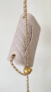 Chanel Flap Bag Lambskin Ball Gold Pink Size 20 cm - 6