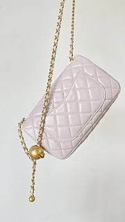 Chanel Flap Bag Lambskin Ball Gold Pink Size 20 cm - 5