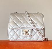 Chanel Flap Bag Mini Silver Size 17 cm - 1