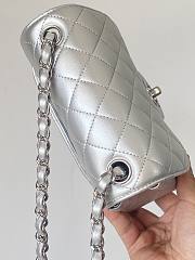 Chanel Flap Bag Mini Silver Size 17 cm - 3