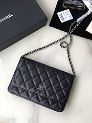 Chanel WOC Caviar Leather Silver Hardware Size 19 x 12 x 13 cm - 1