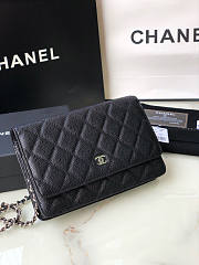 Chanel WOC Caviar Leather Silver Hardware Size 19 x 12 x 13 cm - 6