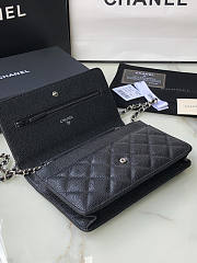Chanel WOC Caviar Leather Silver Hardware Size 19 x 12 x 13 cm - 5