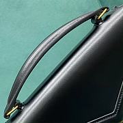 YSL Saint Laurent Cassandra Mini Top Handle Bag In Black Leather Size 20 x 16 x 7.5 cm - 5