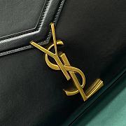 YSL Saint Laurent Cassandra Mini Top Handle Bag In Black Leather Size 20 x 16 x 7.5 cm - 2