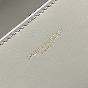 YSL Saint Laurent Cassandra Mini Top Handle Bag In Gray Leather Size 20 x 16 x 7.5 cm - 6