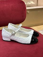Chanel Tweed Shoes White - 1