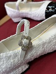 Chanel Tweed Shoes White - 3