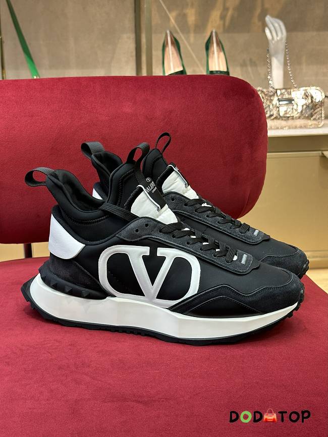 Valentino V Logo Men's Shoes Black - 1