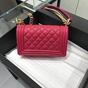 Chanel Boy Bag Caviar Pink Size 20 cm - 6