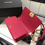 Chanel Boy Bag Caviar Pink Gold Hardware Size 25 cm - 2