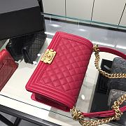 Chanel Boy Bag Caviar Pink Gold Hardware Size 25 cm - 3
