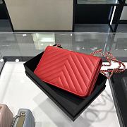 Chanel WOC Trendy Red Gold Hardware Size 12.3 × 19.2 × 3.5 cm - 4