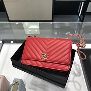 Chanel WOC Trendy Red Gold Hardware Size 12.3 × 19.2 × 3.5 cm - 5