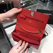 Chanel WOC Trendy Red Gold Hardware Size 12.3 × 19.2 × 3.5 cm - 2
