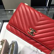 Chanel WOC Trendy Red Gold Hardware Size 12.3 × 19.2 × 3.5 cm - 3