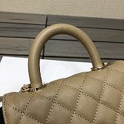 Chanel Coco Handle Bag Dark Beige Size 19 cm - 5